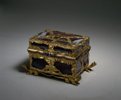图片[2]-Copper gold-plated agate glass regular box watch-China Archive